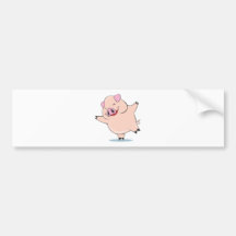 Porco alegre da dança adesivos