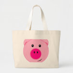 Porco cor-de-rosa bonito bolsa para compra