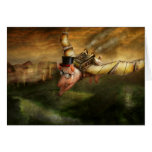 Porco do vôo - Steampunk - os suínos do vôo Cartoes