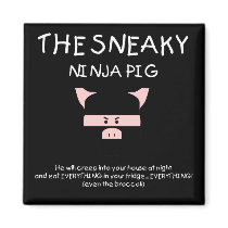 Porco Sneaky de Ninja ímãs