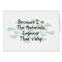 Porque eu sou o engenheiro dos materiais cartoes