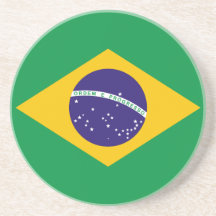 Porta copos da bandeira de Brasil