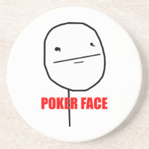 Porta copos da cara de póquer