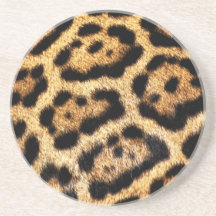 Porta copos da pele do leopardo do falso
