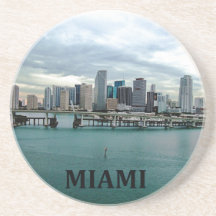 Porta copos da skyline de Miami Florida