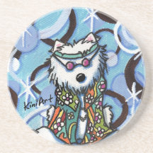 Porta copos do cão de Westie do Hippie