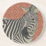 Porta copos do rosa da arte da zebra porta-copos
