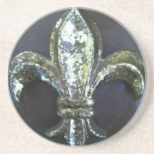 Porta copos dourada da flor de lis
