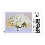 Porte postal nupcial do buquê dos rosas brancos do selo personalizado