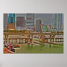 Porto de Miami Impressão