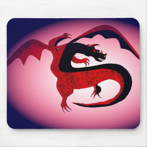 Posição combativo do dragão mousepad