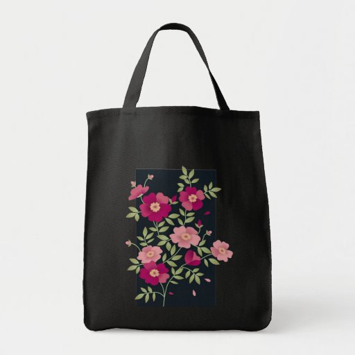 Posies cor-de-rosa - saco bolsa para compra