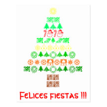 postal árbol navidad