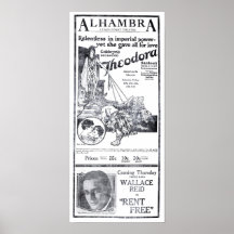 Poster 1921 épico do anúncio do filme do vintage d