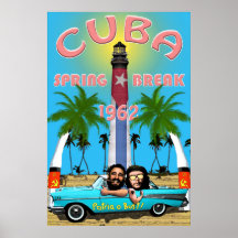 Poster 1962 das férias da primavera de Cuba