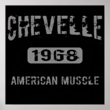 Poster 1968 americano do músculo de Chevelle