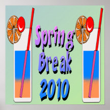 Poster 2010 dos cocktail das férias da primavera