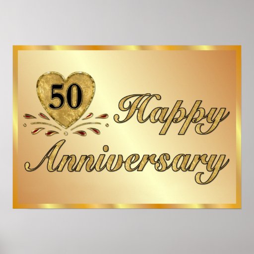 Poster - 50th aniversário - ouro