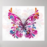 Poster abstrato decorativo da borboleta