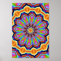 Poster ácido da flor
