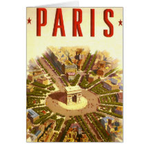 Poster Arco do Triunfo Paris France das viagens vi Cartões