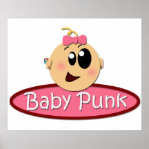 Poster bonito do punk do bebê