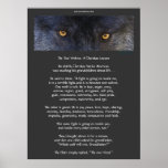 Poster CHEROKEE da arte do CONTO de DOIS LOBOS