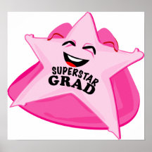 poster cómico da graduação do formando da estrela 
