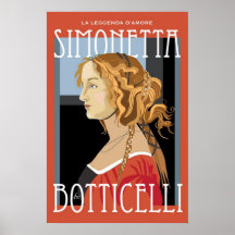 Poster da arte: Botticelli Simonetta Vespuci: 16x2