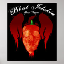 Poster da arte da pimenta $24,95 do fantasma