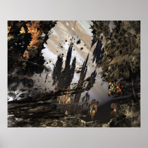 Poster da arte do espaço do SciFi da guerra de Jup
