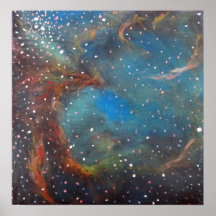 Poster da arte do espaço - grande pintura da nuvem