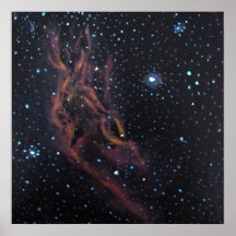 Poster da arte do espaço - nebulosa de Califórnia 