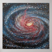 Poster da arte do espaço - pintura da galáxia por 