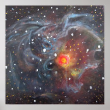 Poster da arte do espaço - pintura de v838 Monocer