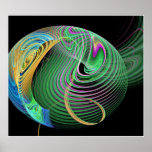 Poster da arte do Fractal: Correntes planetárias