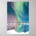 Poster da aurora boreal