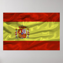 Poster da bandeira da espanha