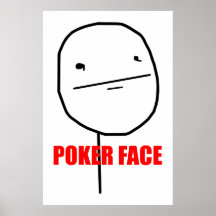 Poster da cara de póquer