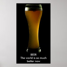 Poster da cerveja com texto