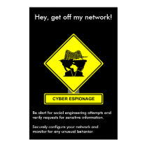Poster da consciência da segurança da espionagem d pôsteres