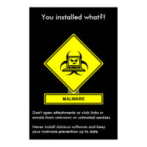Poster da consciência da segurança de Malware pôsteres