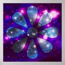 Poster da flor do espaço