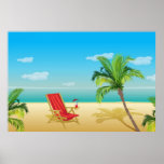 Poster da fuga do paraíso da praia