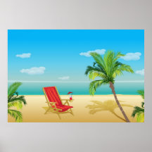 Poster da fuga do paraíso da praia
