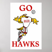 Poster da mascote do voleibol de GHawk