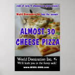Poster da pizza de quase 30 Cheeze