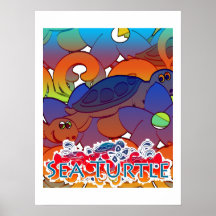 Poster da tartaruga de mar