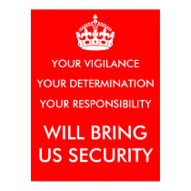 Poster da vigilância, da determinação & da respons pôsteres