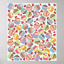 Poster das cerejas dos cupcakes n de Lotsa